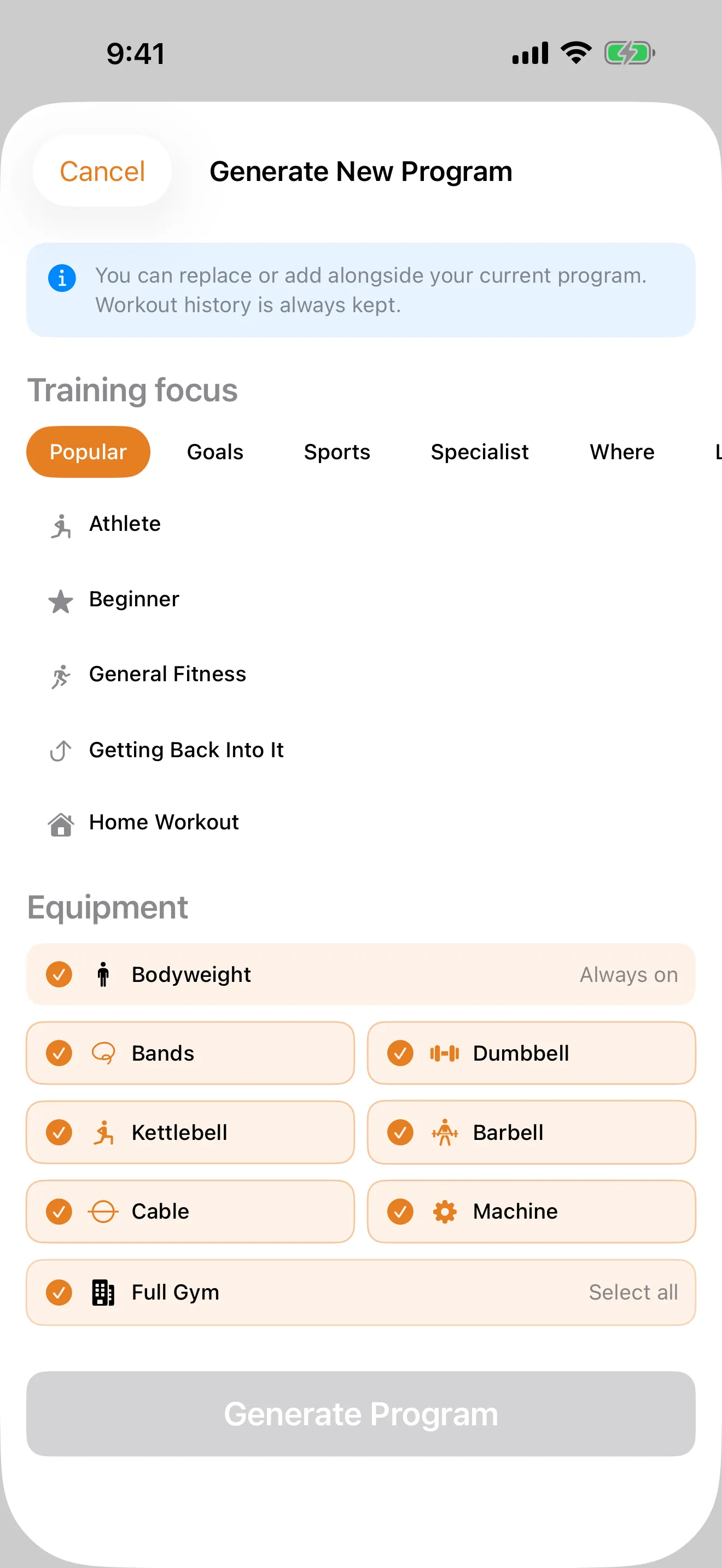 Starter programs